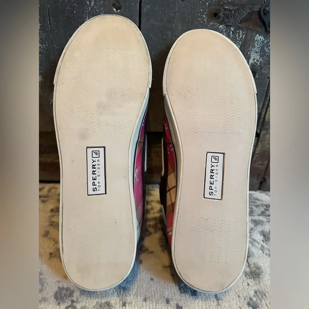 Women’s Sperry Top-Sider Size 10 Pink & Brown Boat Shoes - Picture 8 of 10